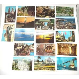 Vintage San Francisco Postcard Lot 15 Golden Gate Lombard St Cable Car Unposted